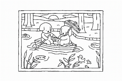 Desenho Bobbie Goods de Passeio de Barquinho para Colorir