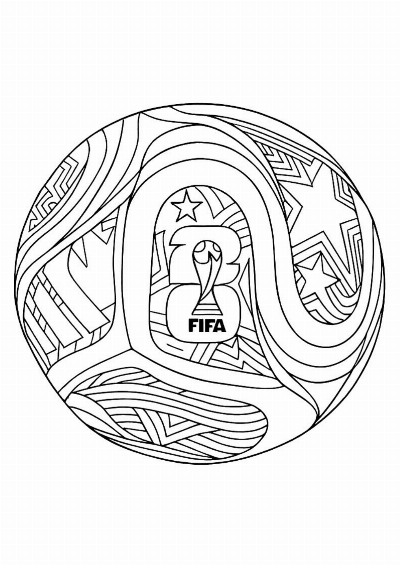 Bola Oficial da Copa do Mundo FIFA para Colorir